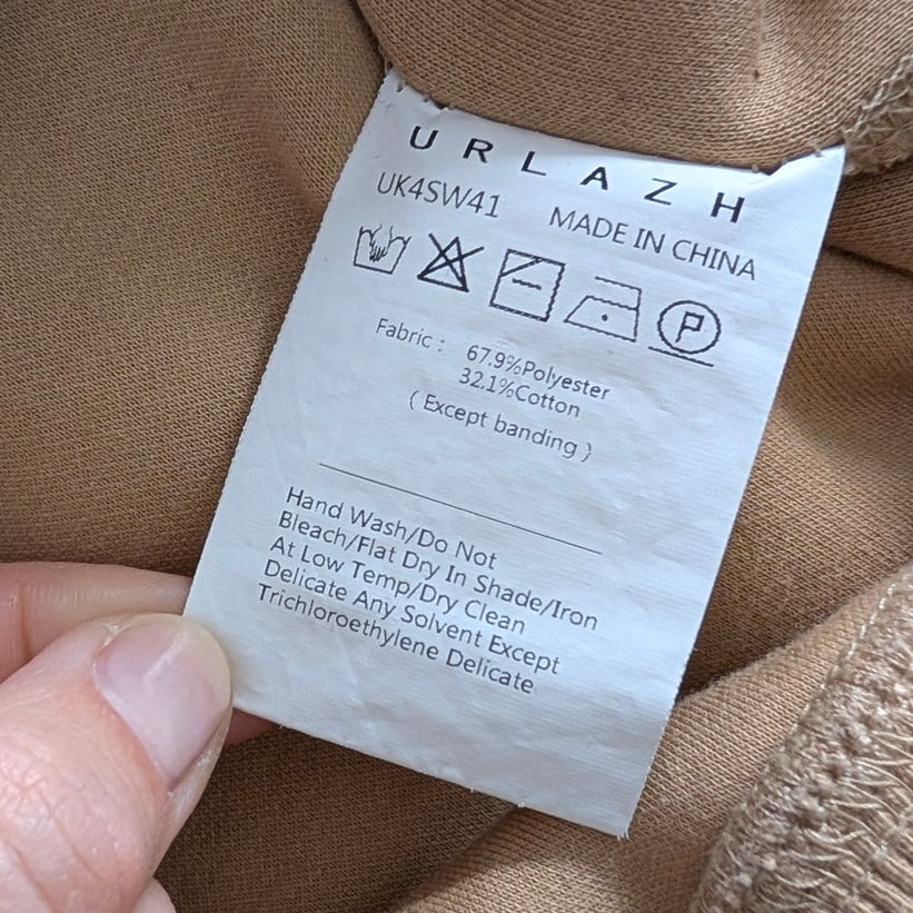 Urlazh Tan Logo Long Sleeve Crewneck Cotton Oversized U Cloud Sweatshirt — image 7 of 8